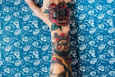 american traditional sleeve tattoo